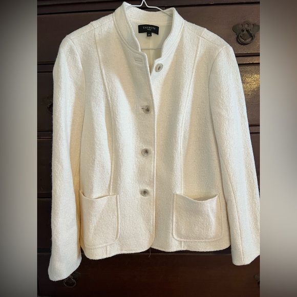 Talbots Jackets & Blazers - Talbots Wool Blend Cream Women's Blazer 16 Petite